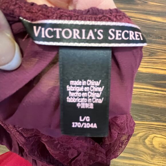 Victoria’s Secret Lace Halter Style Pleated Babydoll Lingerie Size L - Picture 10 of 11